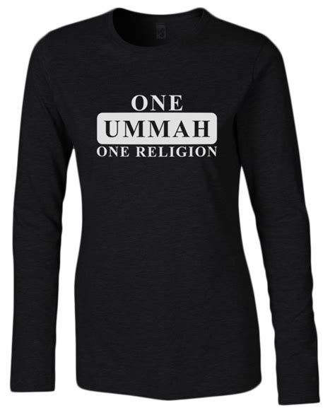 One Ummah One Religion Halal Wear Women Langarm T Shirt Halal Wear