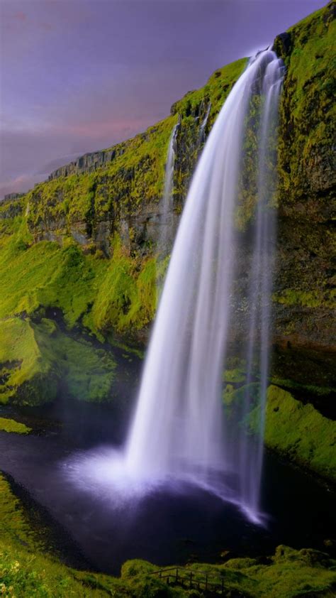 Waterfall Seljalandsfoss Iceland Wallpaper 1080x1920