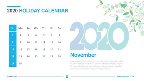 2020 Holiday Calendar Download Now Powerslides™