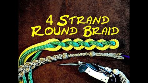 How to braid using 4 strands. 4 Strand Round Braid or 4 Strand Round Sennit - How to Tie Four Strand Braiding - YouTube