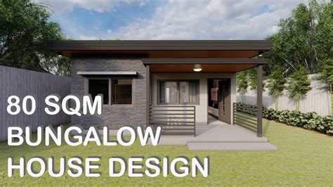 80 Sqm Bungalow House Design Konsepto Designs Youtube