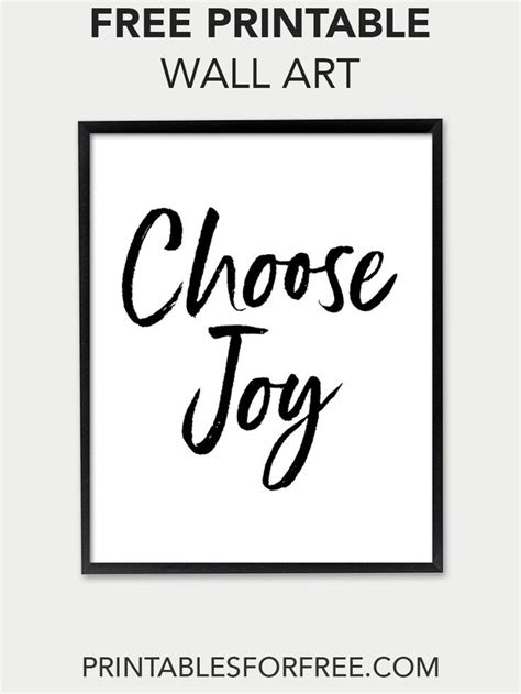 Choose Joy Printable Wall Art Printables For Free Choose Joy Wall