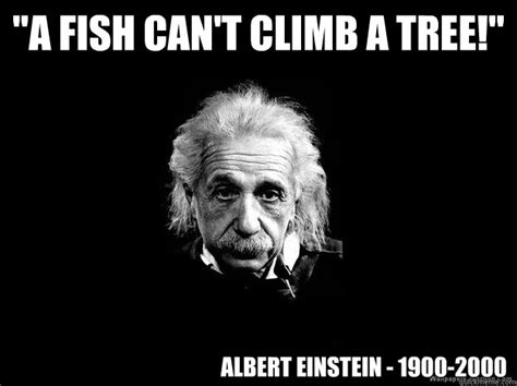 A Fish Cant Climb A Tree Albert Einstein 1900 2000 Einstein