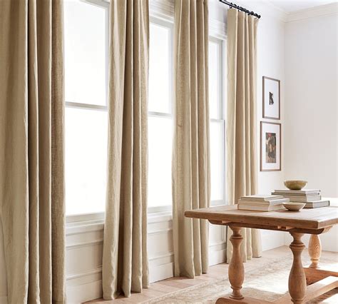 Collection by penny begley • last updated 6 weeks ago. Emery Linen/Cotton Pole-Pocket Blackout Curtain - Oatmeal ...