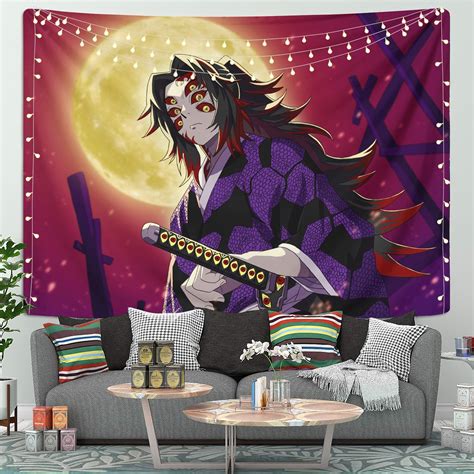 Kokushibou Demon Slayer Anime Tapestry Room Decor Nearkii