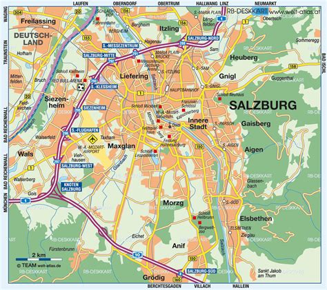 Freier eintritt mit einer karte. Karte von Salzburg (Österreich) - Karte auf Welt-Atlas.de ...