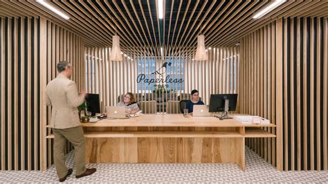 Paperless Post Hq By Add Wooden Slats Office Interiors Office