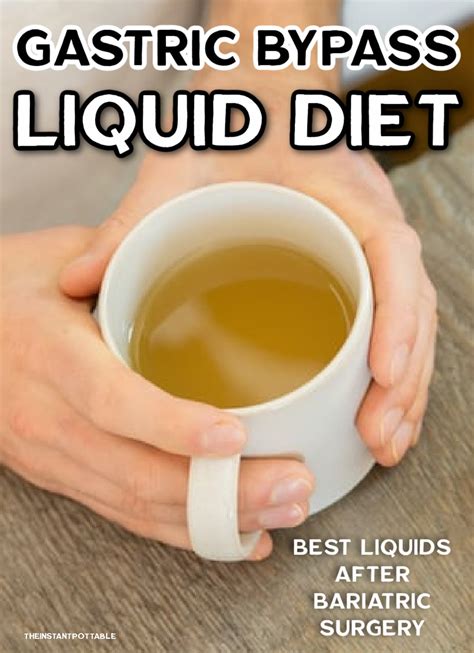 Liquid Only Diet After Gastric Bypass Surgery The Instant Pot Table