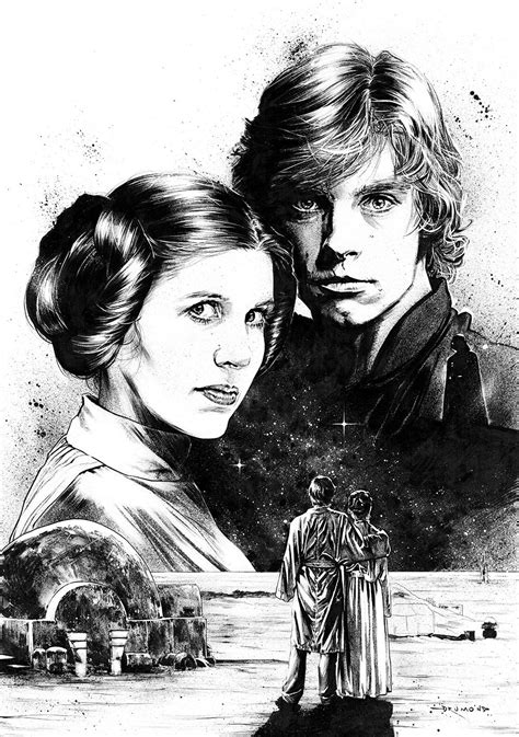 Illustration Star Wars Luke And Leia On Behance Leia Star Wars
