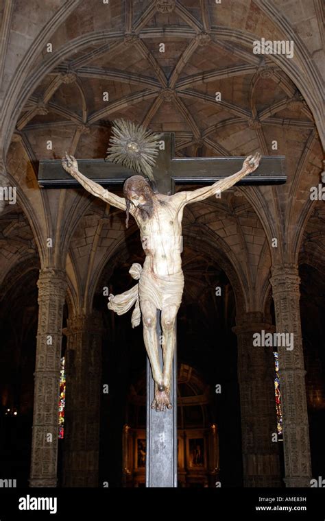Statue Of Jesus Christ Crucified Inside Church Of Santa Maria In 16th