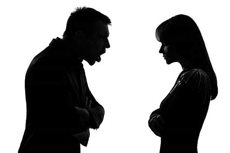 Royalty Free Couple Arguing Silhouette Conflict Pictures Images And