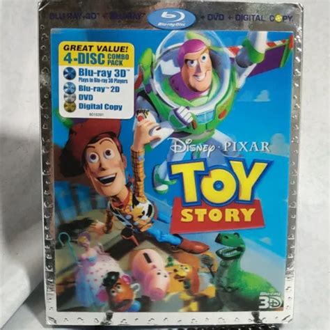 Toy Story Blu Raydvd 4 Disc Set Includes Digital Copy 3d W Slip