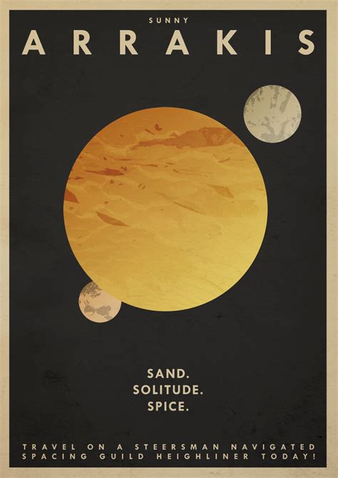 Take A Vacation To Arrakis With Dune Travel Posters Science Fiction