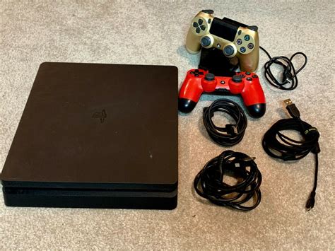 PlayStation 4 Slim 1TB Console - Contains 2 Dualshock 4 controllers ...
