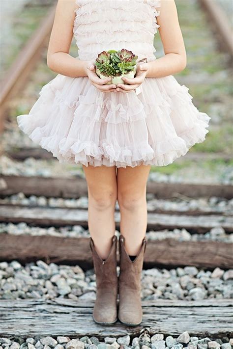 Flower Girl In Cowboy Boots Wedding Inspiration Fall Wedding
