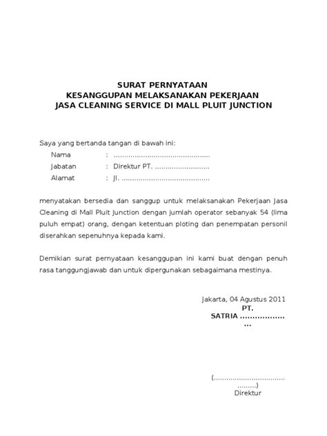 PDF SURAT PERNYATAAN KESANGGUPAN DOKUMEN TIPS