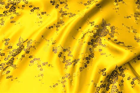 Chinese Style Yellow Silk Background Stock Image Image Of Luxury