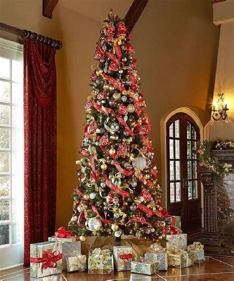 40 Most Beautiful Christmas Tree Decorating Ideas Slim Christmas Tree