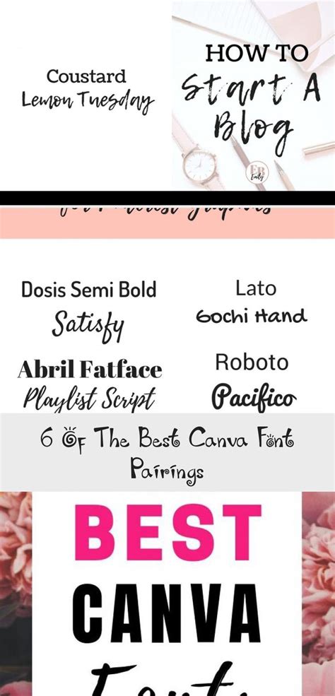 Best Best Fonts To Use In Canva In Graphic Design Typography Art Ideas
