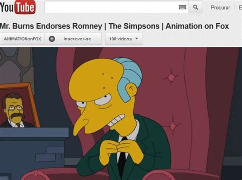 G1 Sr Burns De Os Simpsons Pede Voto A Mitt Romney Em Vídeo