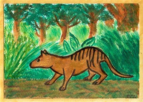 Thylacine Aquarell By Herrkatzelmacher On Deviantart