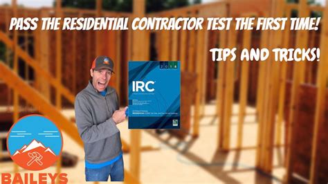 How To Pass The General Contractor License Exam The First Time Youtube