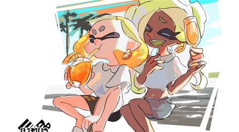 Heres Marina And Pearls Pulp Or No Pulp Splatfest Artwork Nintendosoup