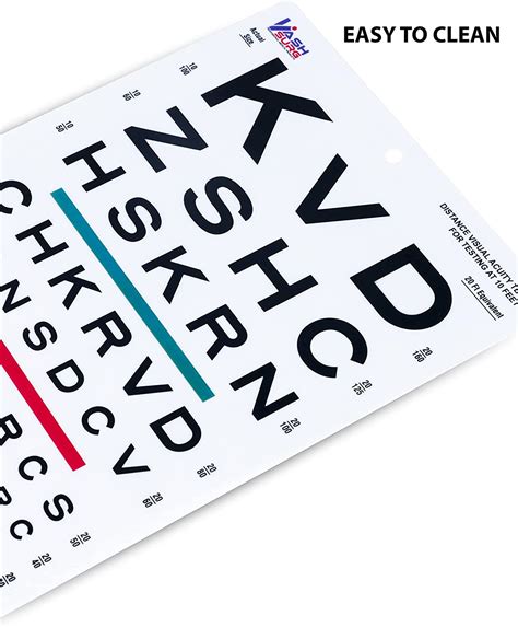 Buy Snellen Visual Acuity Eye Chart For 10 Feet 14 X 9 Inches Online At