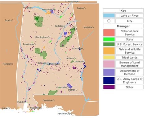 Interactive Map Of Alabamas Parks And Protected Areas