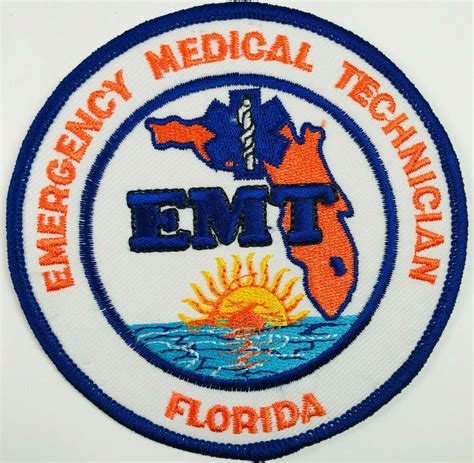 Florida Emergency Medical Technician EMT Patch | Emergency medical technician, Emergency medical ...