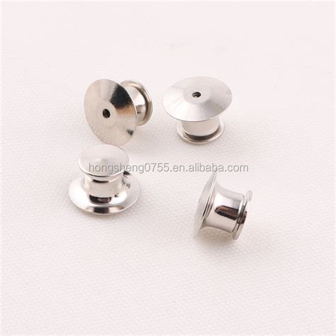 Silver Brass Lapel Locking Pin Back Clutch Clasp Fastener Tie Tac Lapel