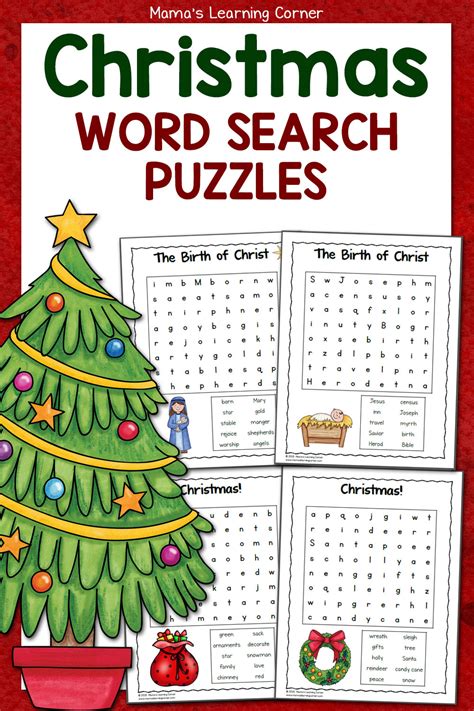 Christmas Word Search Puzzles Mamas Learning Corner