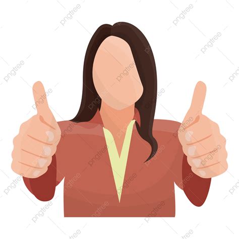 Woman Thumb Up Vector Png Images Woman Giving Thumbs Up Vector Appreciaton Woman Vector