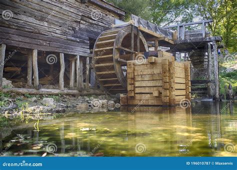 Water Mill From The 18th Century Historical Building Stock Image