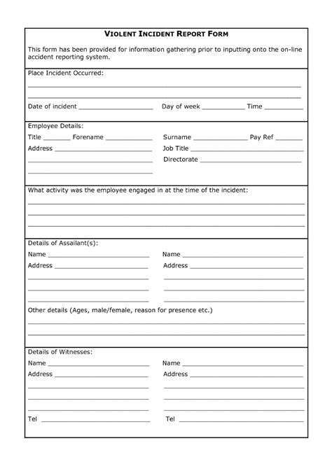 Printable Vehicle Accident Report Form Printable Form 2024