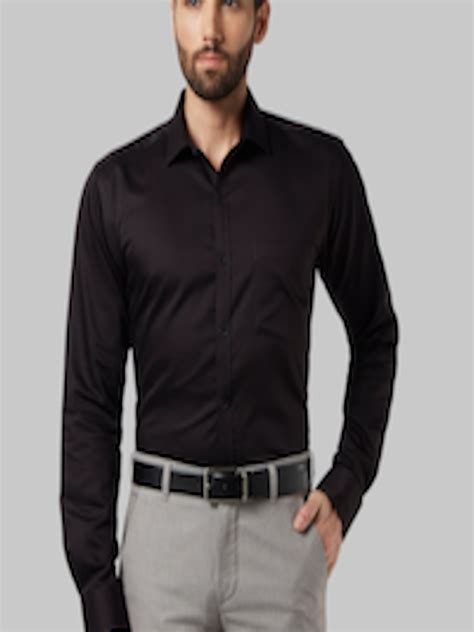 Buy Park Avenue Men Black Slim Fit Solid Formal Shirt Shirts For Men