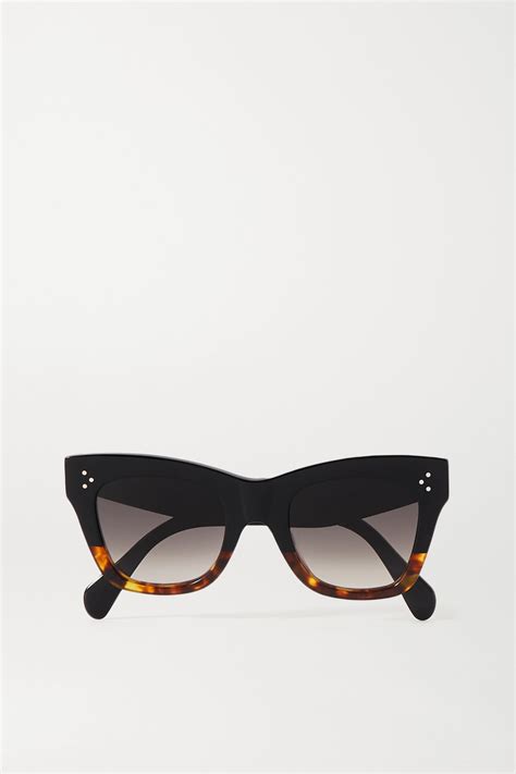 celine eyewear oversized cat eye tortoiseshell acetate sunglasses net a porter