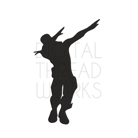Dab Dance Pose Silhouette Machine Embroidery Design Instant Etsy