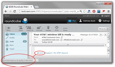 Maybe you would like to learn more about one of these? Email Phishing Alert: Fake AT&T Customer Care "Your AT&T wireless bill is ready to view" email ...