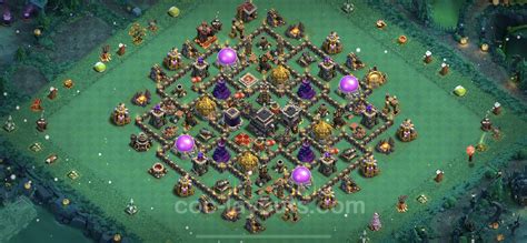 Farming Base Th9 With Link Anti 2 Stars Hybrid Clash Of Clans 2023