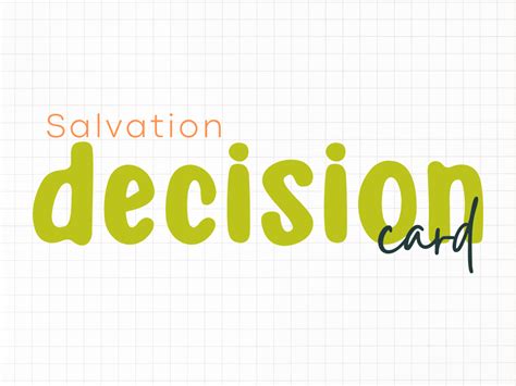 Salvation Decision Card Deeper Kidmin