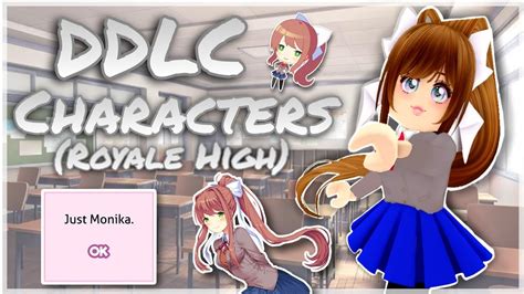 Recreating Ddlc Characters Roblox Royale High Youtube