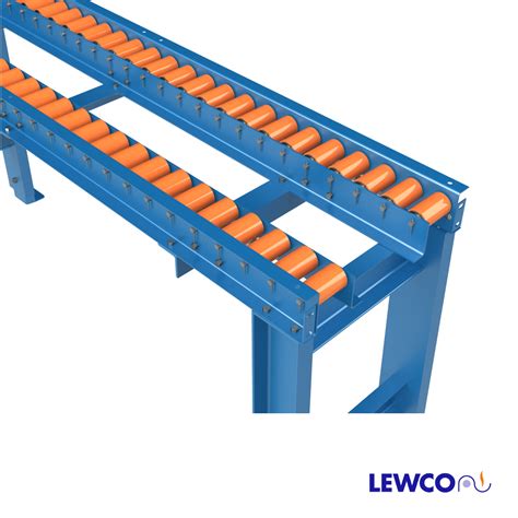 Dual Lane Gravity Roller Conveyor Narrow Width With Cotter Pinned