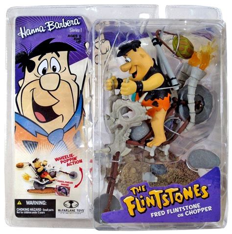 Mcfarlane Toys Hanna Barbera The Flintstones Series 1 Fred Flintstone On Chopper Action Figure