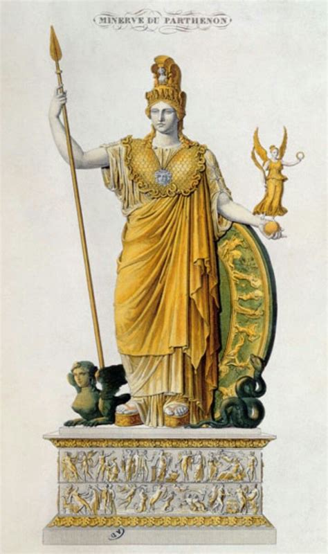 Illustrazione Francesce Dellathena Parthenos La Statua Crisoelefantina Che Stava Nel Partenone