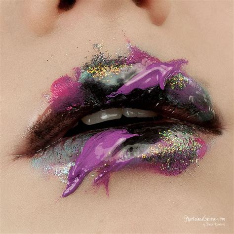Artistic Lip Art Makeup Tutorial Messy Paint Punchingpictures Lip