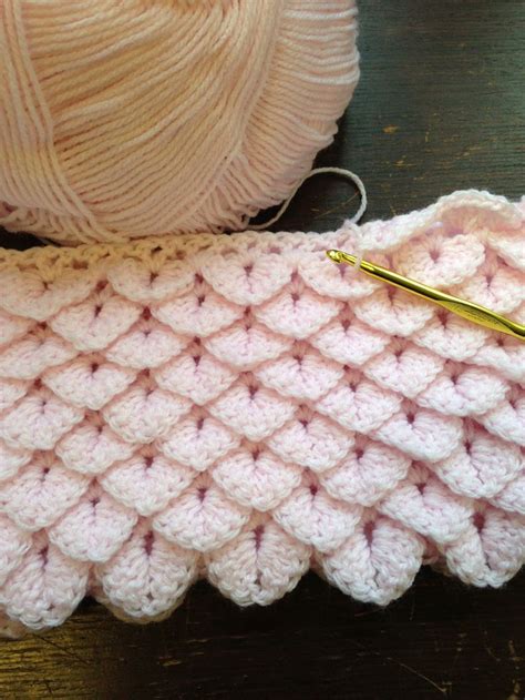 Crocodile Stitch Baby Blanket Crocheted Blankets Pinterest