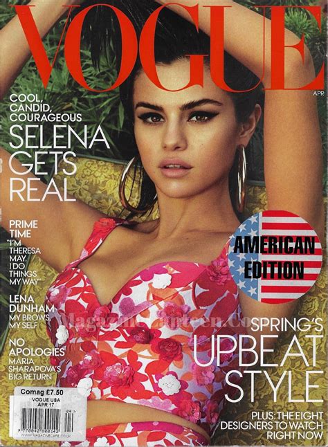 Vogue Usa Magazine April 2017 Selena Gomez Magazine Canteen