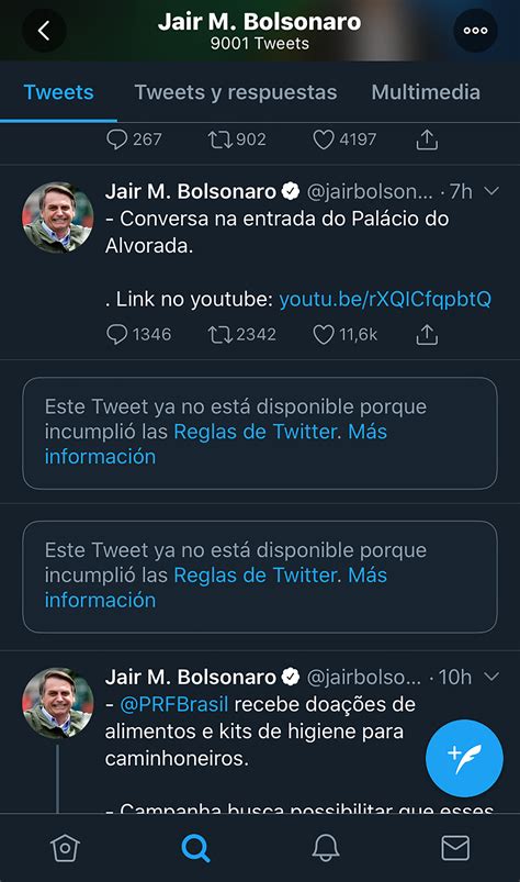 Twitter Eliminó Publicaciones De Jair Bolsonaro Por “violar Las Reglas