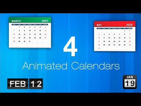 4 Calendar Flipping Animation - After Effects Project - YouTube